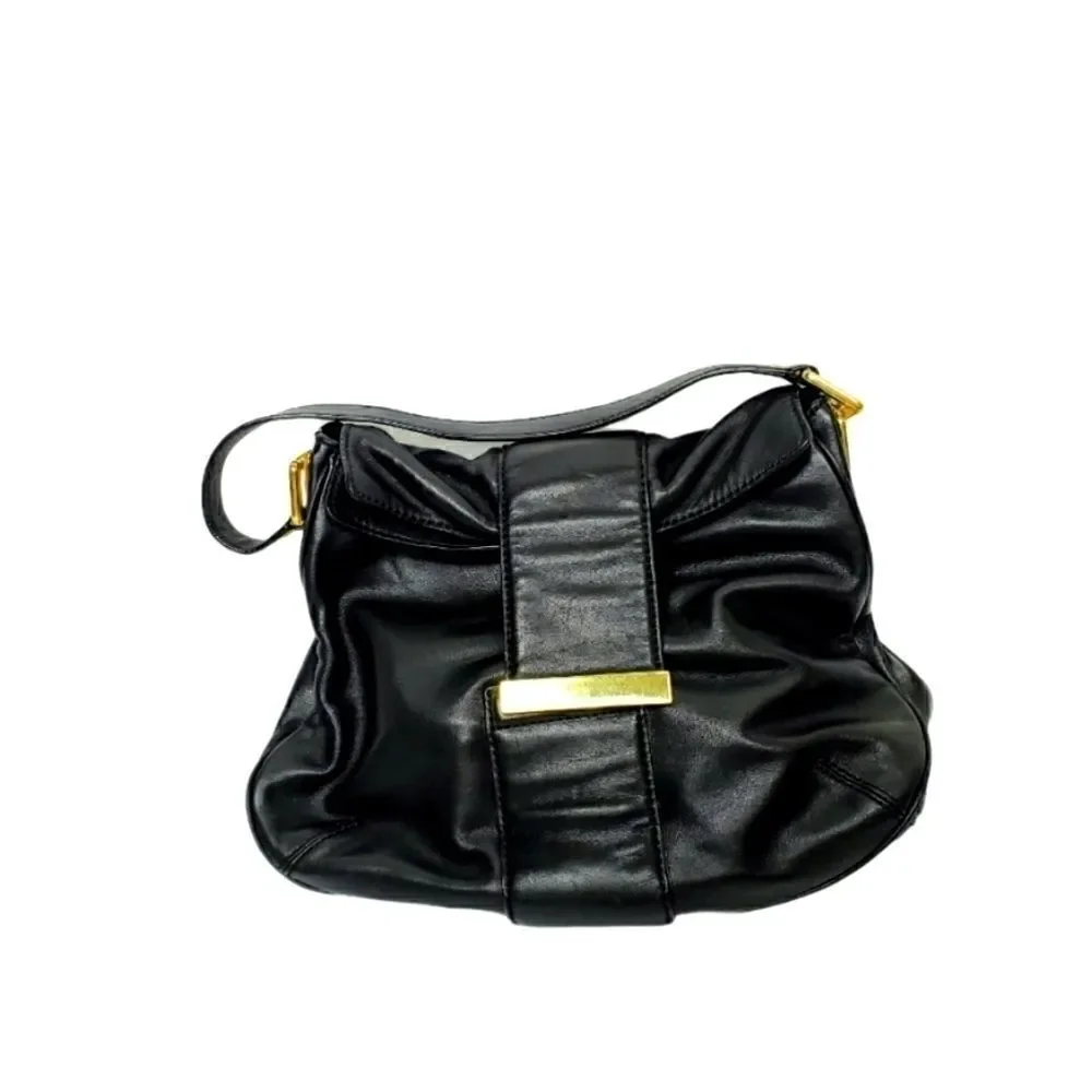 Banana Republic Leather Black Hobo Bag